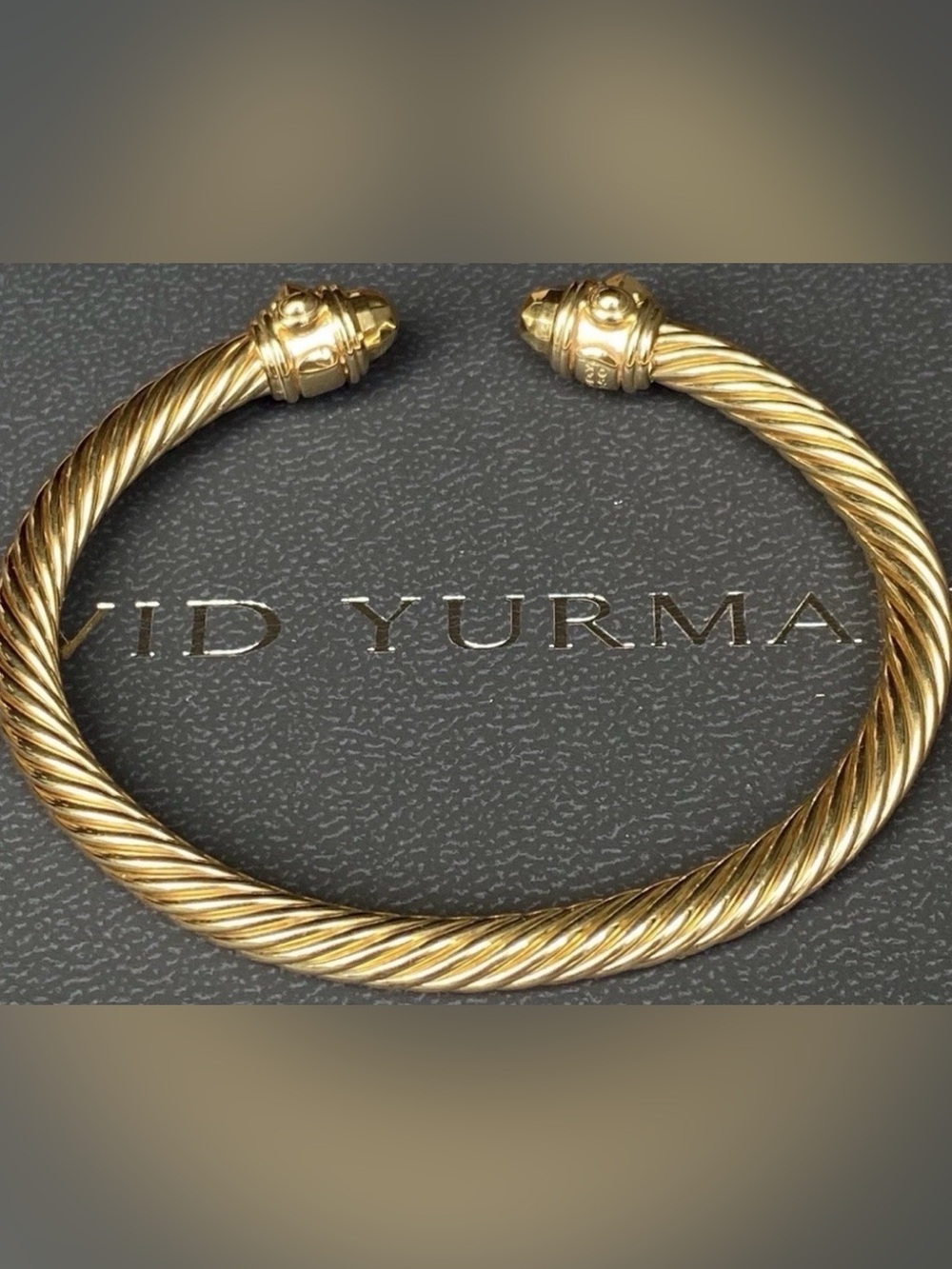 David Yurman 18K Yellow Gold
Renaissance Cable Cuff Bracelet 5mm XS